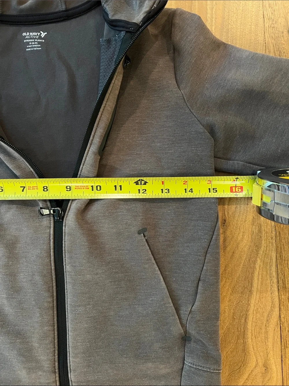 Old Navy Active Dynamic Fleece Boys Hooded Jacket Gray S 6-7